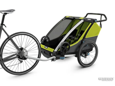 Multisport Trailer THULE Chariot Cab 2 (Double), Chartreuse/Dark Shadow