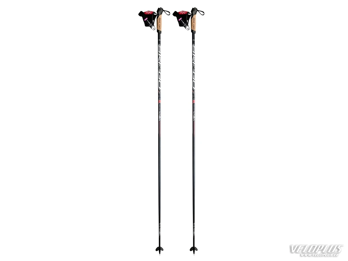 Ski poles SkiGo Vasa 130cm black/red