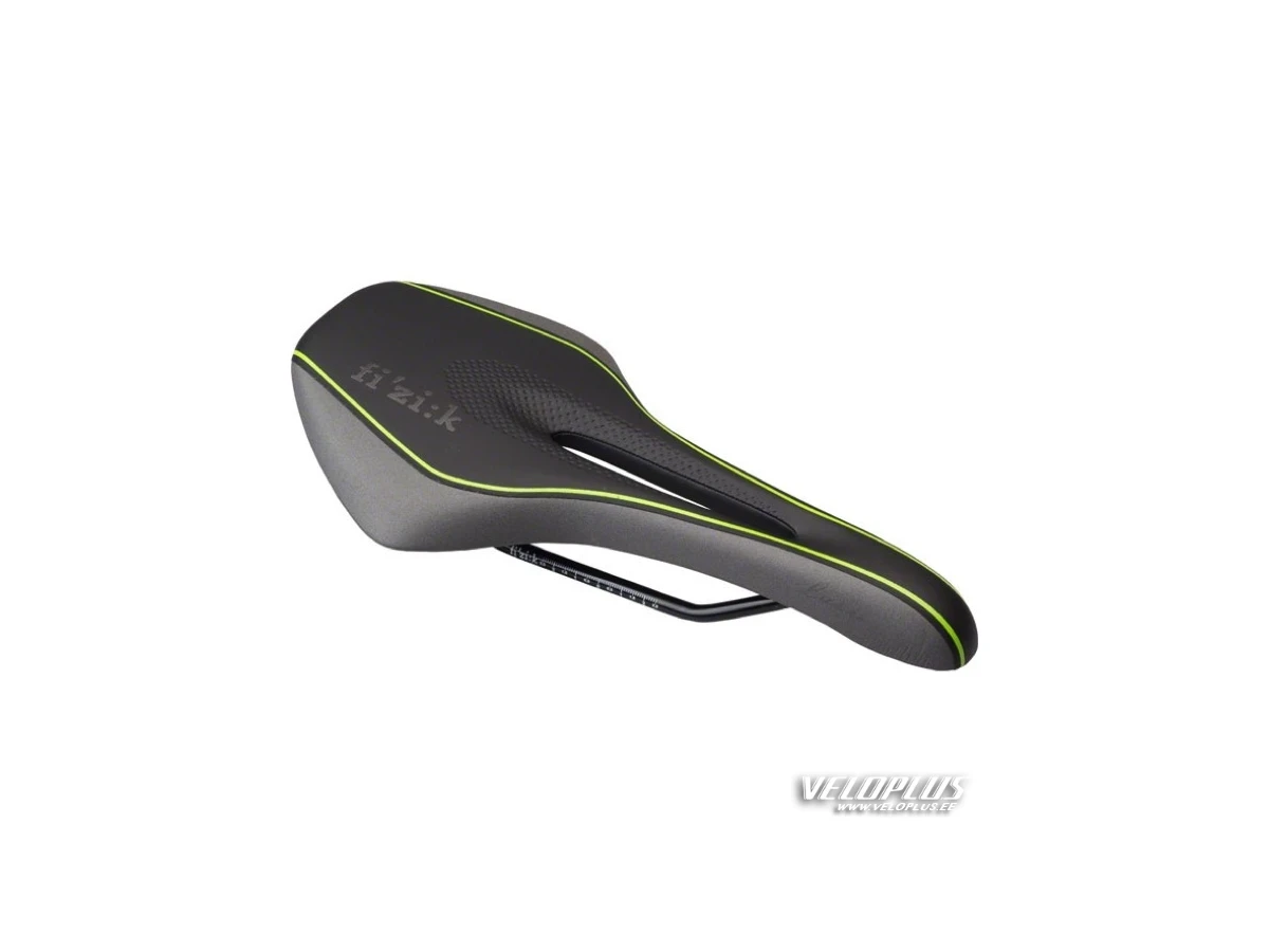 Women road saddle Fizik LUCE S-ALLOY LARGE  black/lime