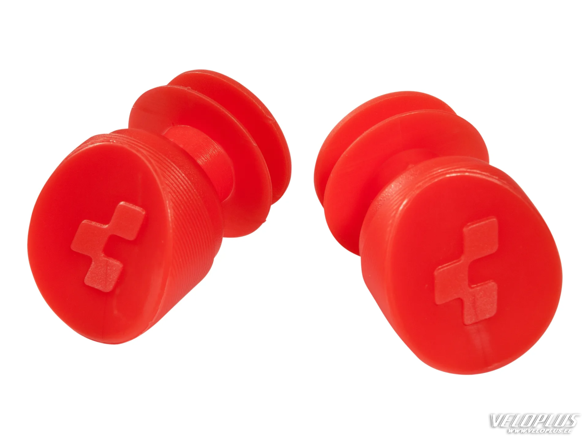 Bar end plugs CUBE red