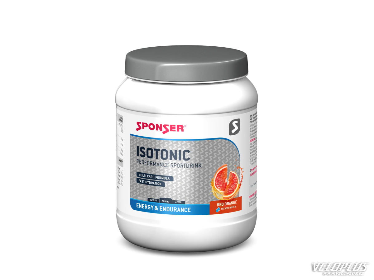 Urheilujuomajauhe Sponser Isotonic 1000g, punainen appelsiini