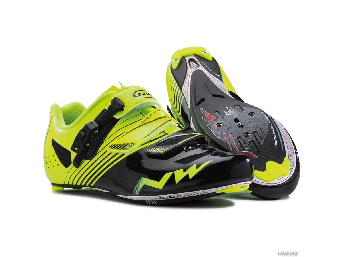 Road Shoes Northwave TORPEDO SRS YELLOW FLUO-BLACK 42,5