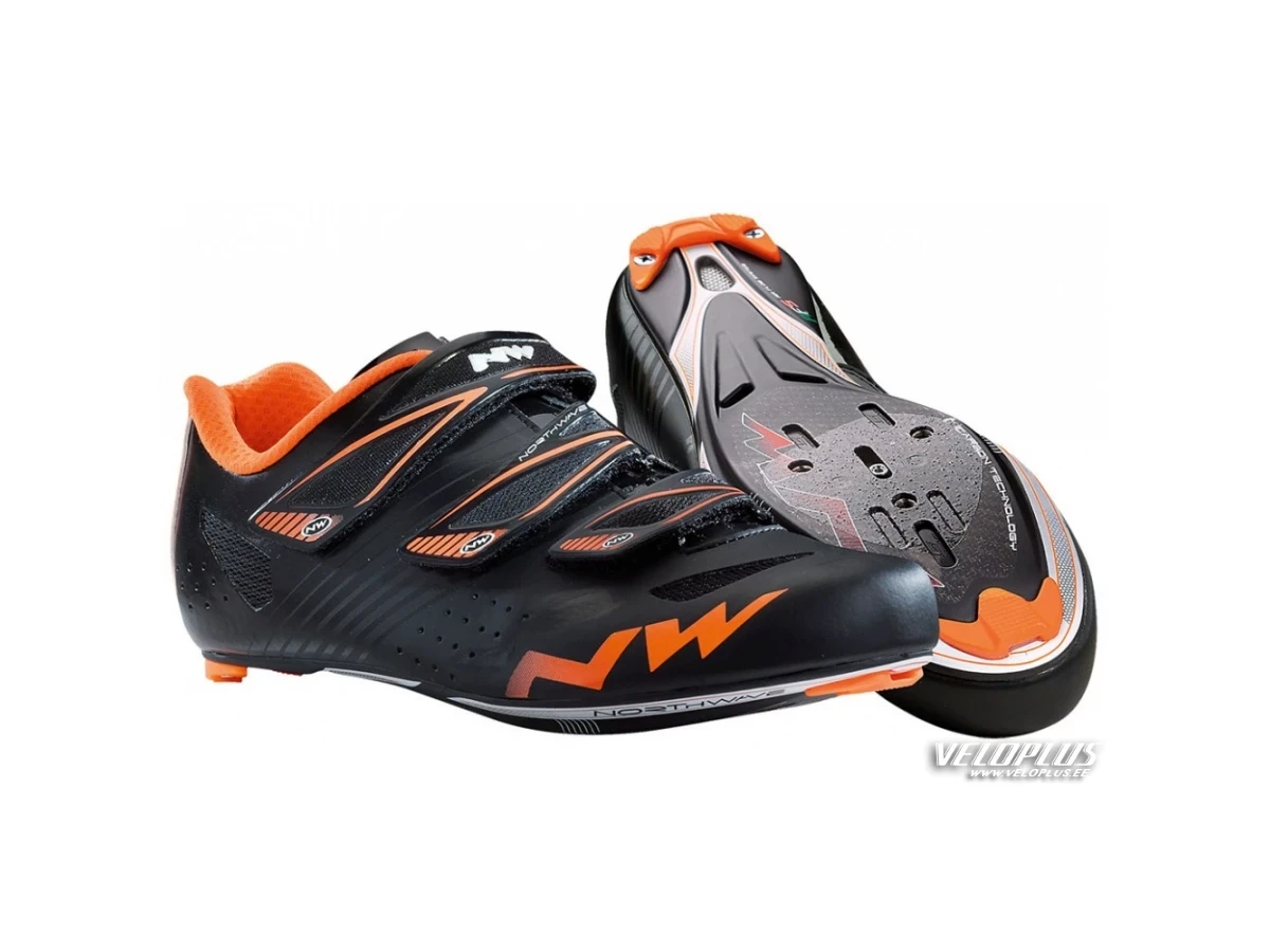 Road Shoes Northwave TORPEDO 3S BLACK-ORANGE 42