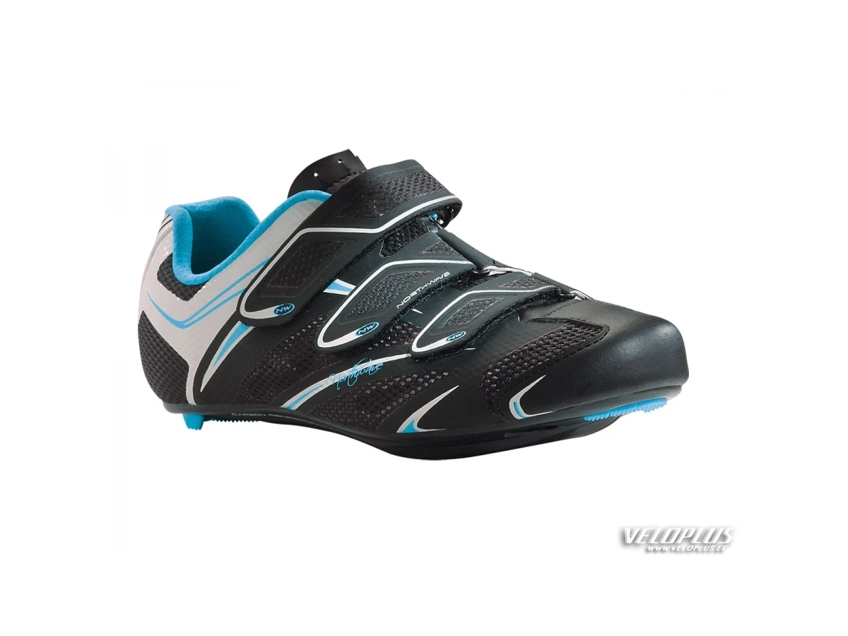Women Road Shoes Northwave STARLIGHT 3S BLACK-WHITE-LIGHT BLUE 40,5