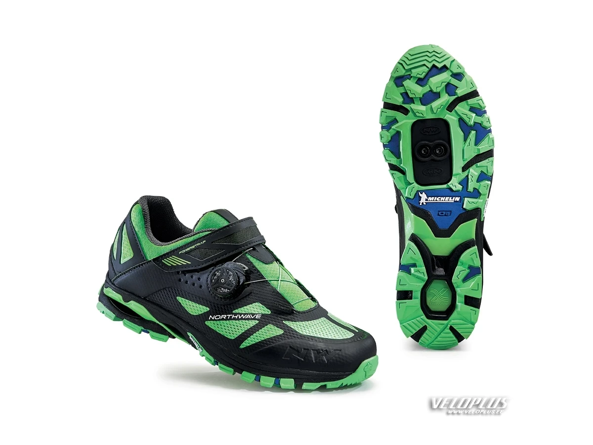 Mountain Shoes Northwave SPIDER PLUS 2 BLACK/GREEN FLUO 42