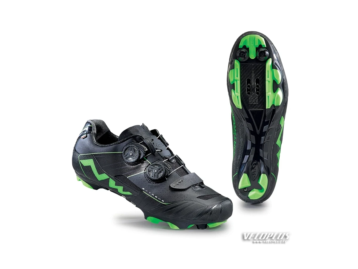 MTB Shoes Northwave EXTREME XCM BLACK/GREEN FLUO 45½