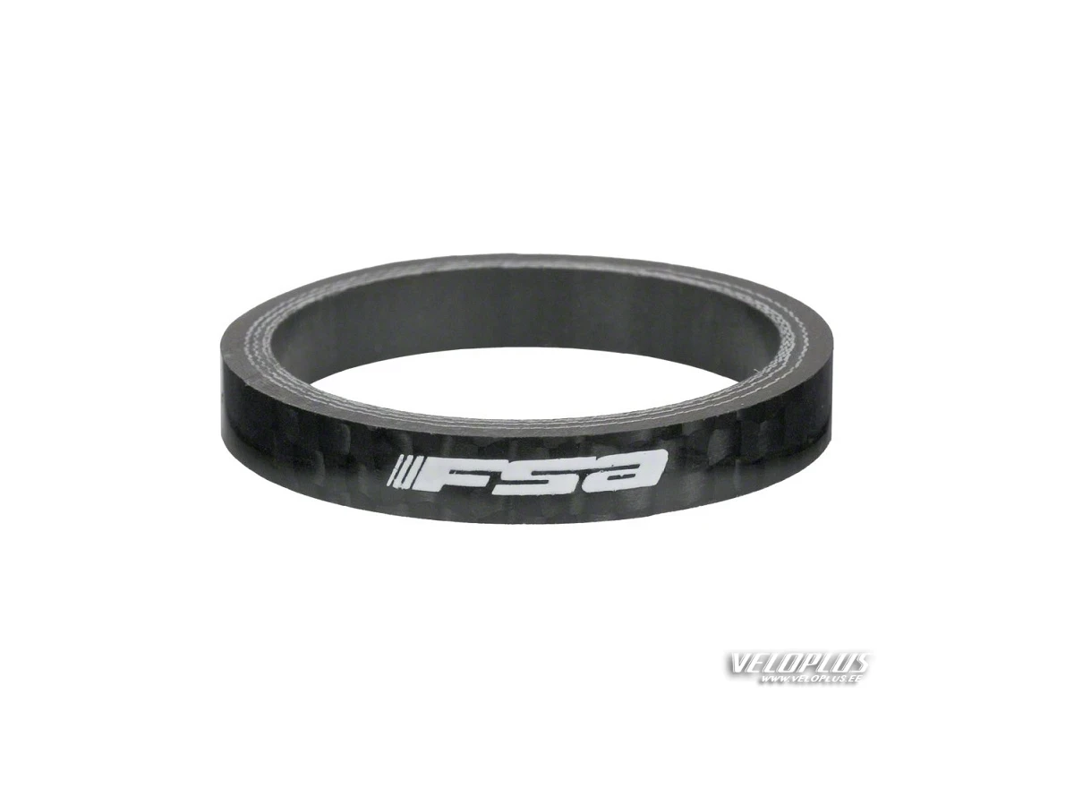 Kaelaseib FSA 1-1/8" x5mm süsinikust must logoga