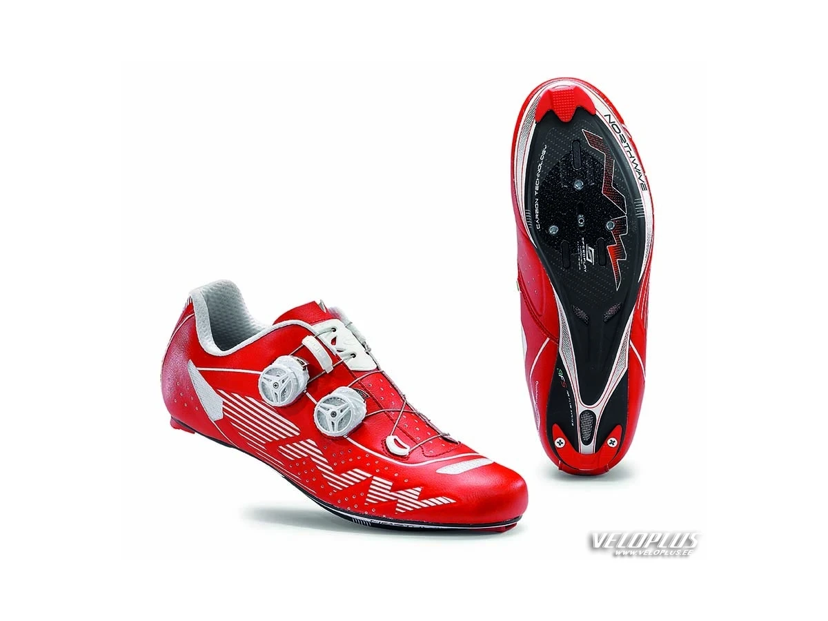 Maanteekingad NORTHWAVE EVOLUTION PLUS punane/valge 43,5