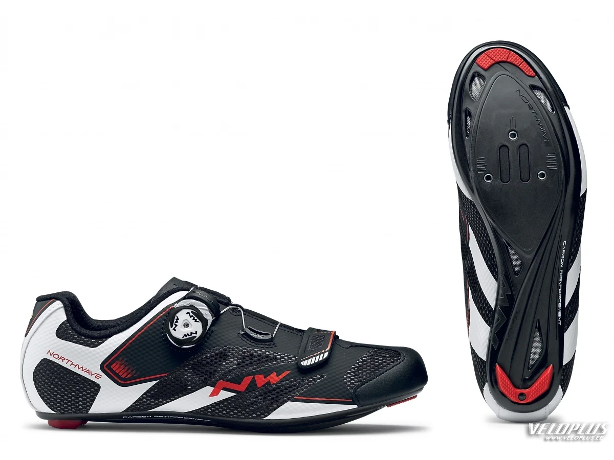 Shoes NORTHWAVE SONIC 2 PLUS WIDE BLACK/WHITE/RED 44