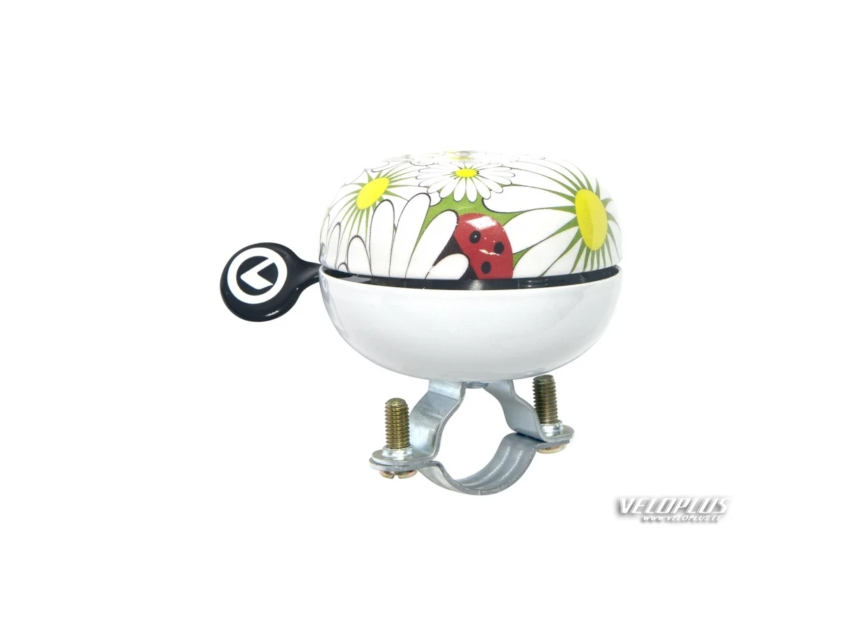 Bicycle bell KELLYS Bell 60 white flowers