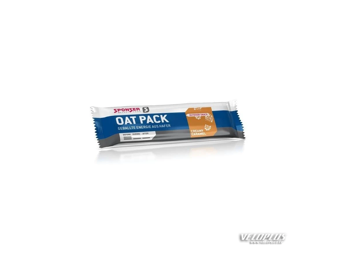 Energiabatoon Sponser Oat Pack Outdoor Snack karamelliga 50g