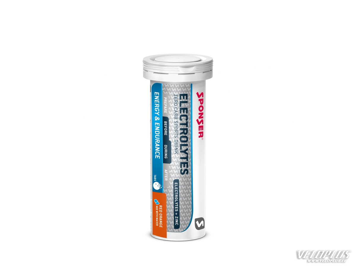Spordijoogi tabletid Sponser Electrolytes 10x4,5g, punane apelsin
