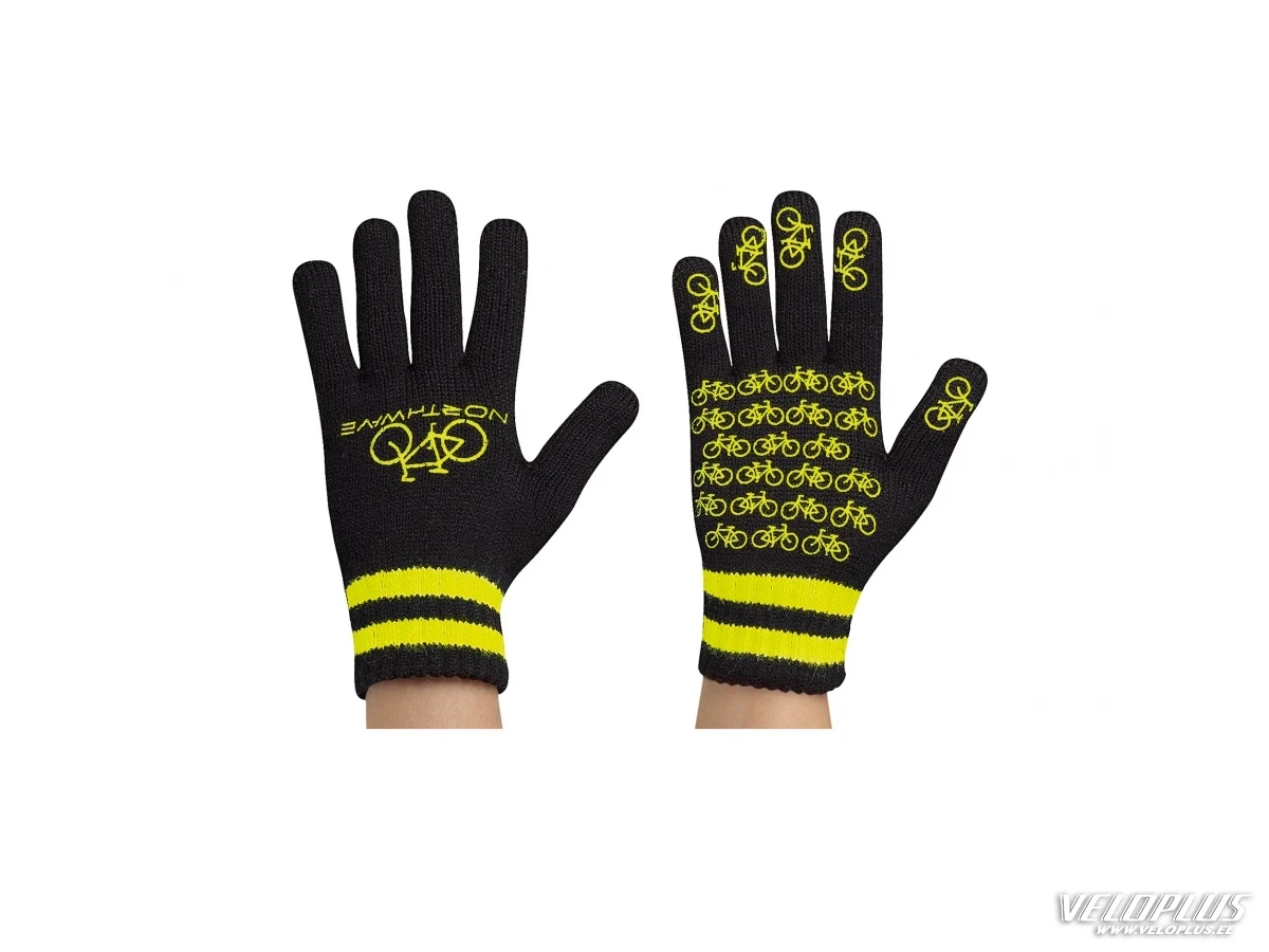 Long gloves Northwave Magic Touch 1 black-yellow fluo