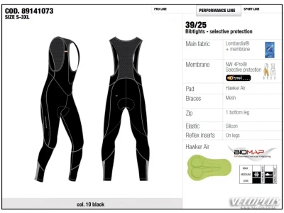 Pikad püksid Northwave 39/25 traksidega must 3XL