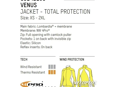 Jacket Northwave VENUS JACKET yellow fluo XL