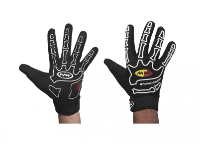 Pikad kindad Northwave SKELETON FULL GLOVES must/valge S (7)