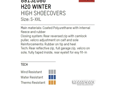 Northwave H2O WINTER HIGH SHOECOVER BLACK XL