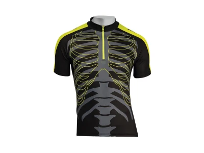 короткий Джерси Northwave Skeleton черный-желтый  2XL