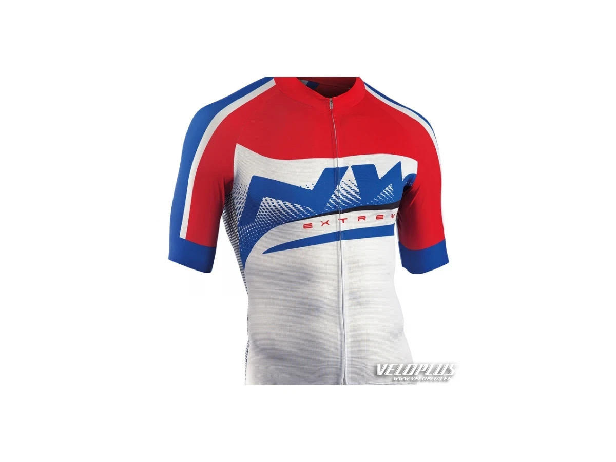 Northwave EXTREME GRAPHIC JERSEY SHORT S WHITE-RED-BLUE 3XL