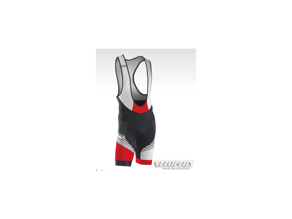 Northwave BULLET BIBSHORTS BLACK-WHITE-RED 3XL