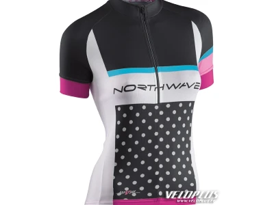 Northwave LOGO WOMAN JERSEY S/S BLACK-WHITE XXL