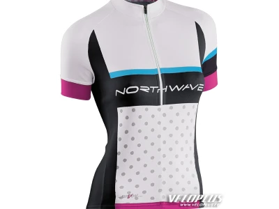 Northwave LOGO WOMAN JERSEY S/S WHITE-BLACK L