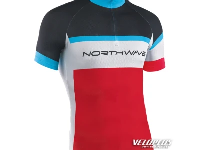 Northwave LOGO KID JERSEY S/S red-black-blue 6