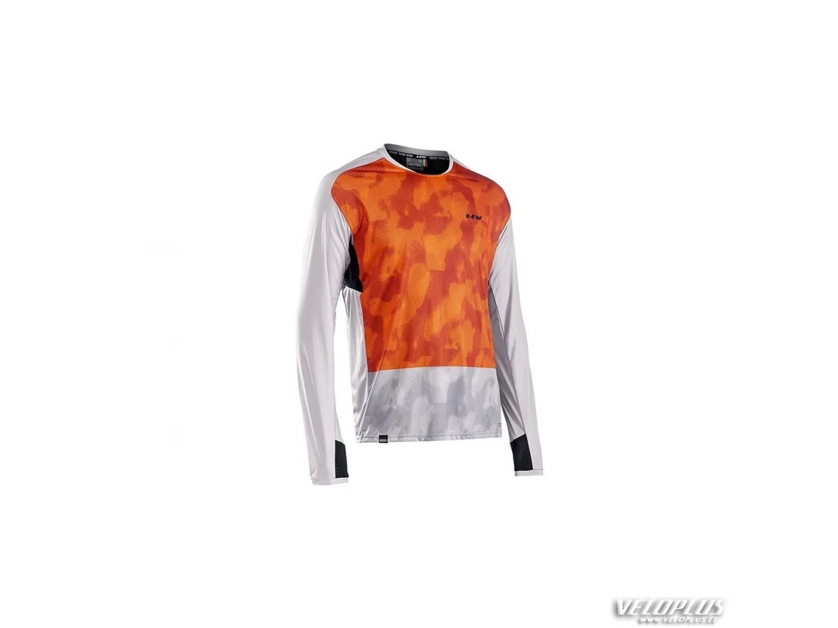 Long sleeve jersey Northwave EDGE XL light grey/orange