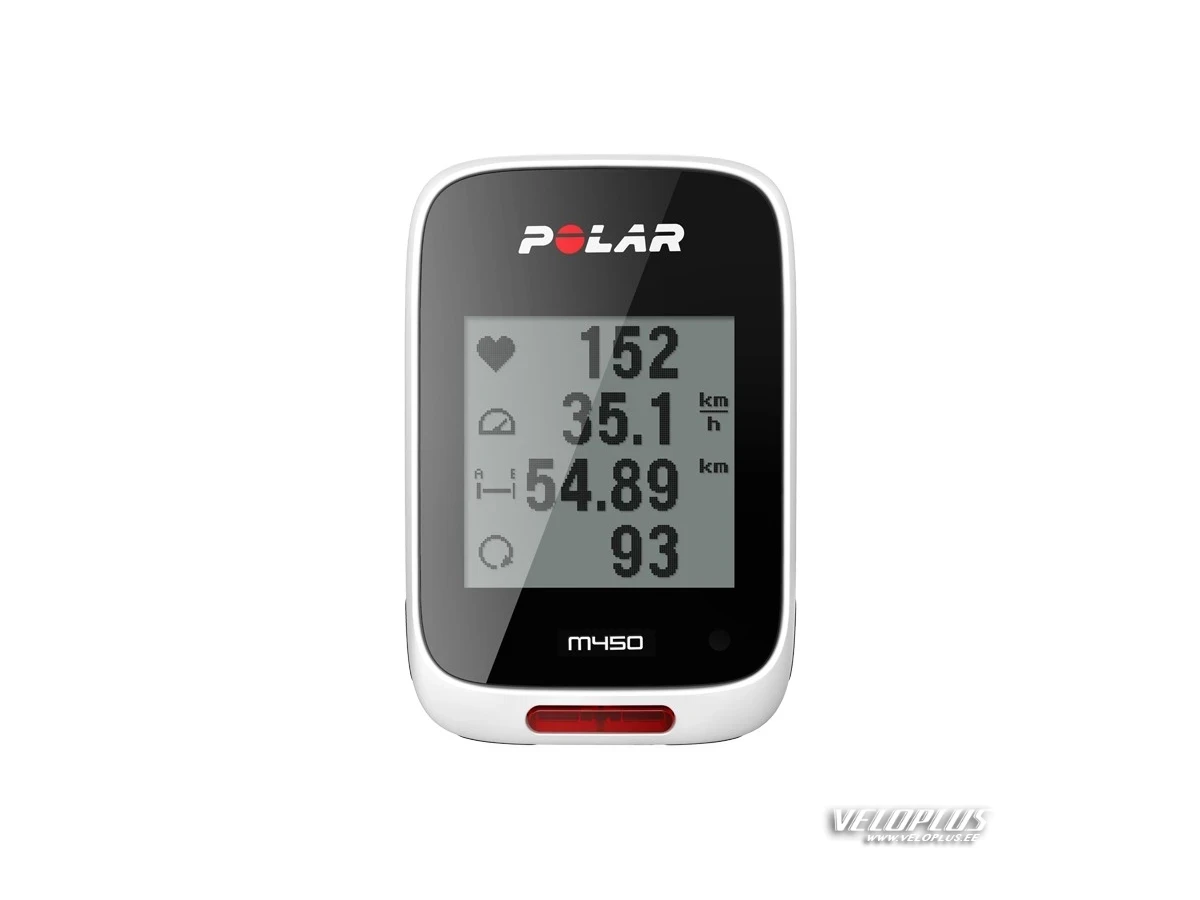 Rattakompuuter Polar M450 HR GPS valge