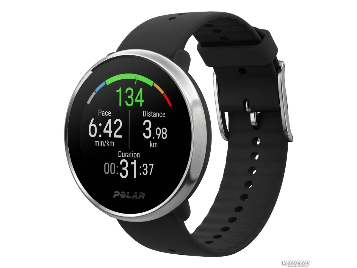 Pulsikell Polar Ignite must-hõbedane M-L suurus