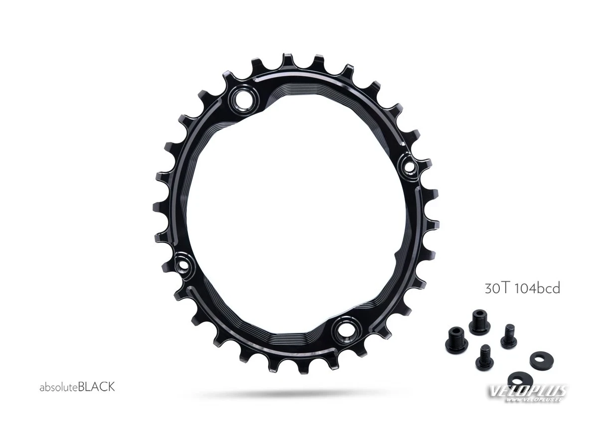 Hammasratas AbsoluteBlack oval 104/64 BCD 34 must 1X