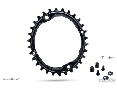 Hammasratas AbsoluteBlack oval 104/64 BCD 34 must 1X