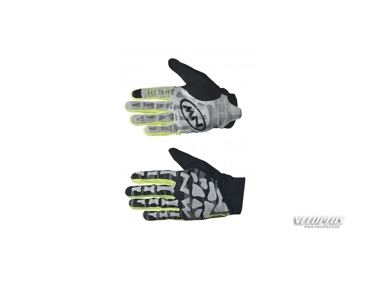 Gloves Northwave SKELETON ORIGINAL black-yellow fluo XL (9)