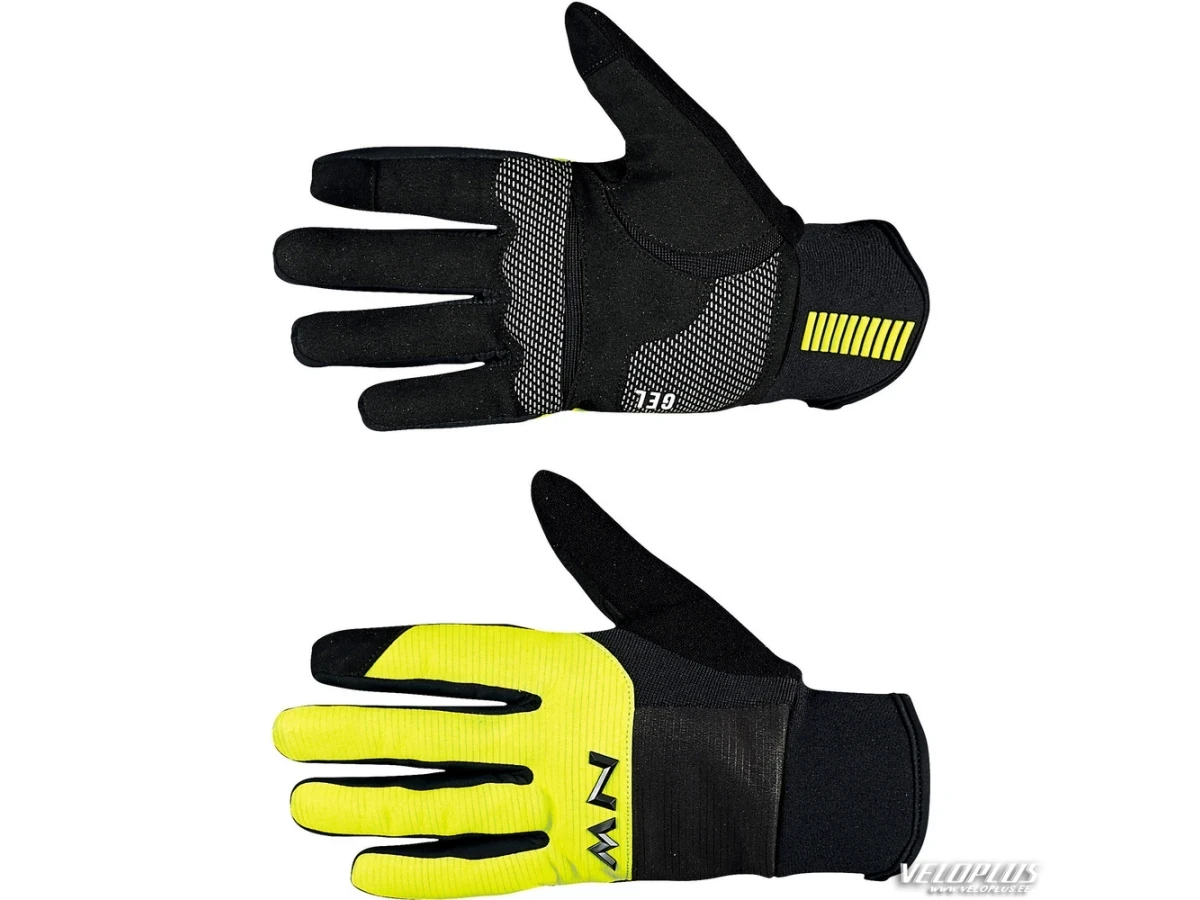 Winter gloves Northwave POWER 3 GEL PAD black/yellow flou L