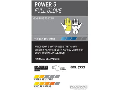 Winter gloves Northwave POWER 3 GEL PAD black/reflective L
