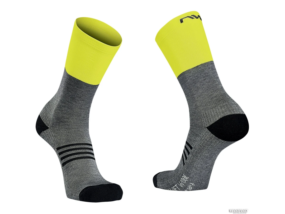 Winter socks Northwave EXTREME PRO S (37-39) grey/yellow fluo