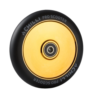 Chilli wheel - 120mm black PU/ gold hollow core	
