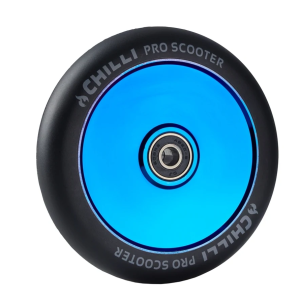 Chilli wheel - 120mm black PU/ blue hollow core