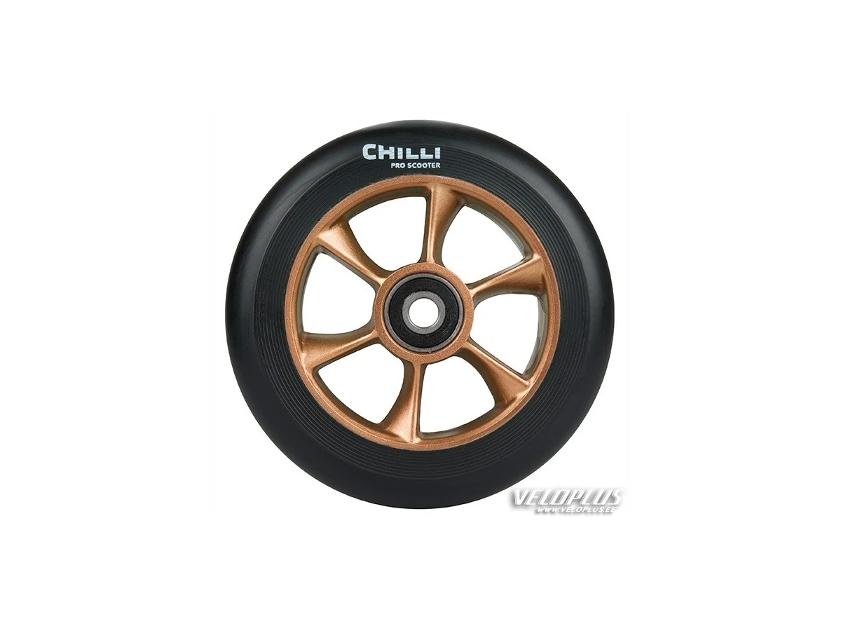 Ratas Chilli Turbo 110mm must-kuldne