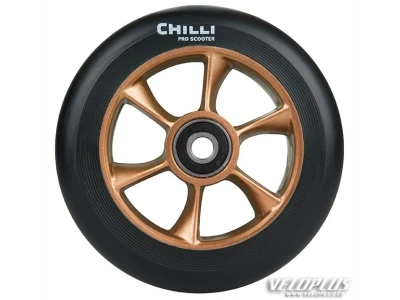 Ratas Chilli Turbo 110mm must-kuldne