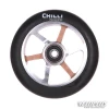Chilli Wheel - 6-spoked - 110 mm - black PU/ silver choco core thumbnail 1