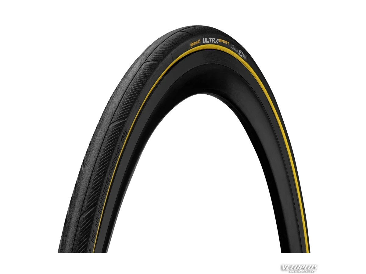Tire Continental Ultra Sport III 700x25C Black/yellow Foldable