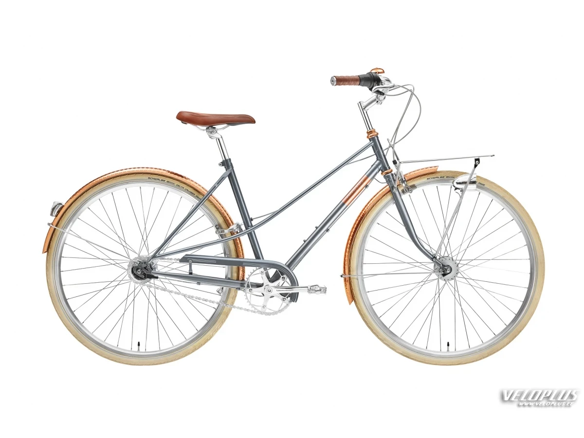 Women city bike CREME CAFERACER LADY DOPPIO GRAY ROSE 7s M/L 52 cm