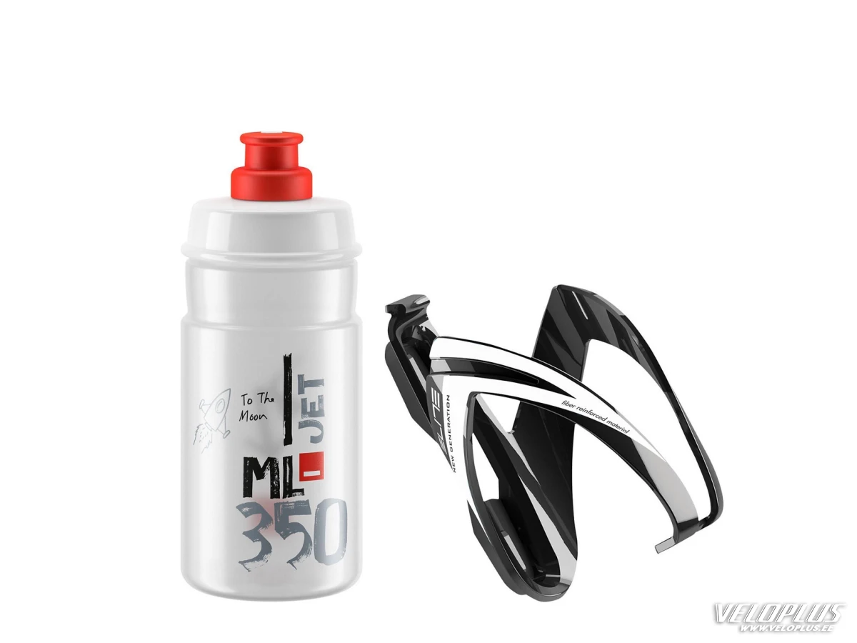 Elite Kit CEO black glossy + bottle JET 350ml clear, red logo