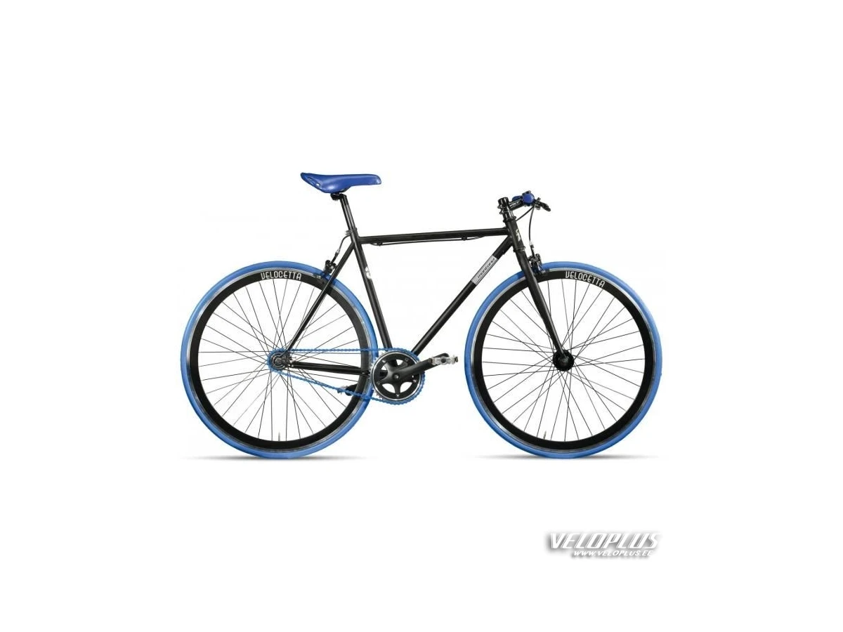 Linnaratas fixie MONTANA VELOCETTA PISTA 56cm mattmust/sinine