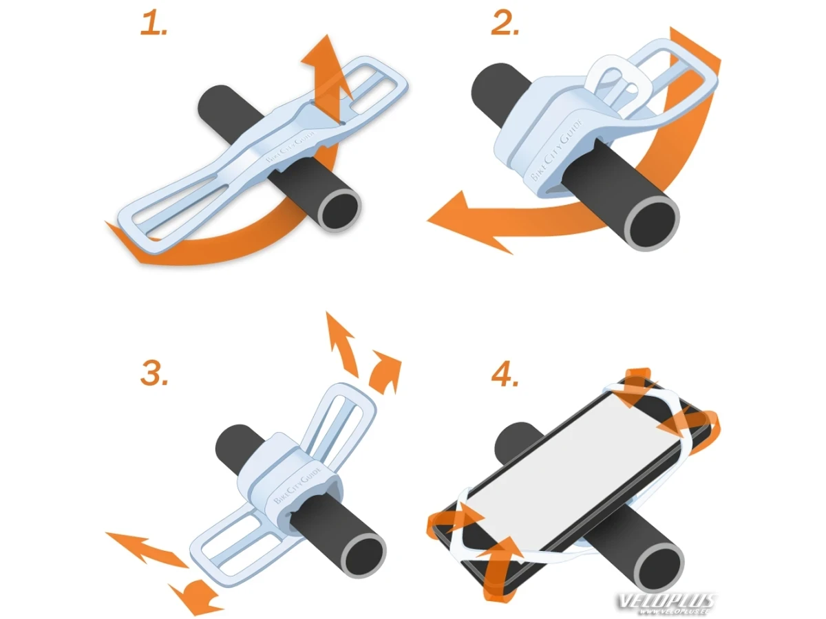 Universal smartphone mount FINN from silicone