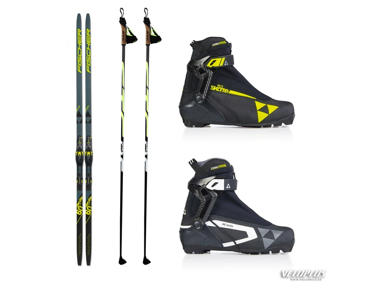 Suusakomplekt FISCHER AEROLITE SKATE 60 (suusk+side+saabas+kepid)