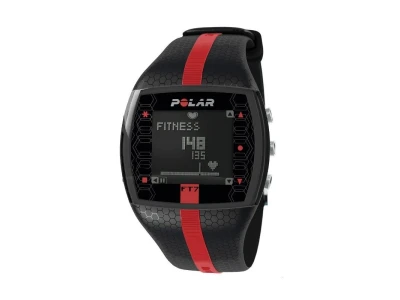 Pulsikell Polar FT7M must/punane pulsivööga H1