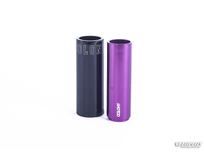 BMX peegid Colony Anyway Pegs Alloy / Plastic 10/14mm must/lilla (1tk)