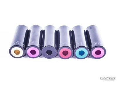 BMX peegid Colony Anyway Pegs Alloy / Plastic 10/14mm must/lilla (1tk)